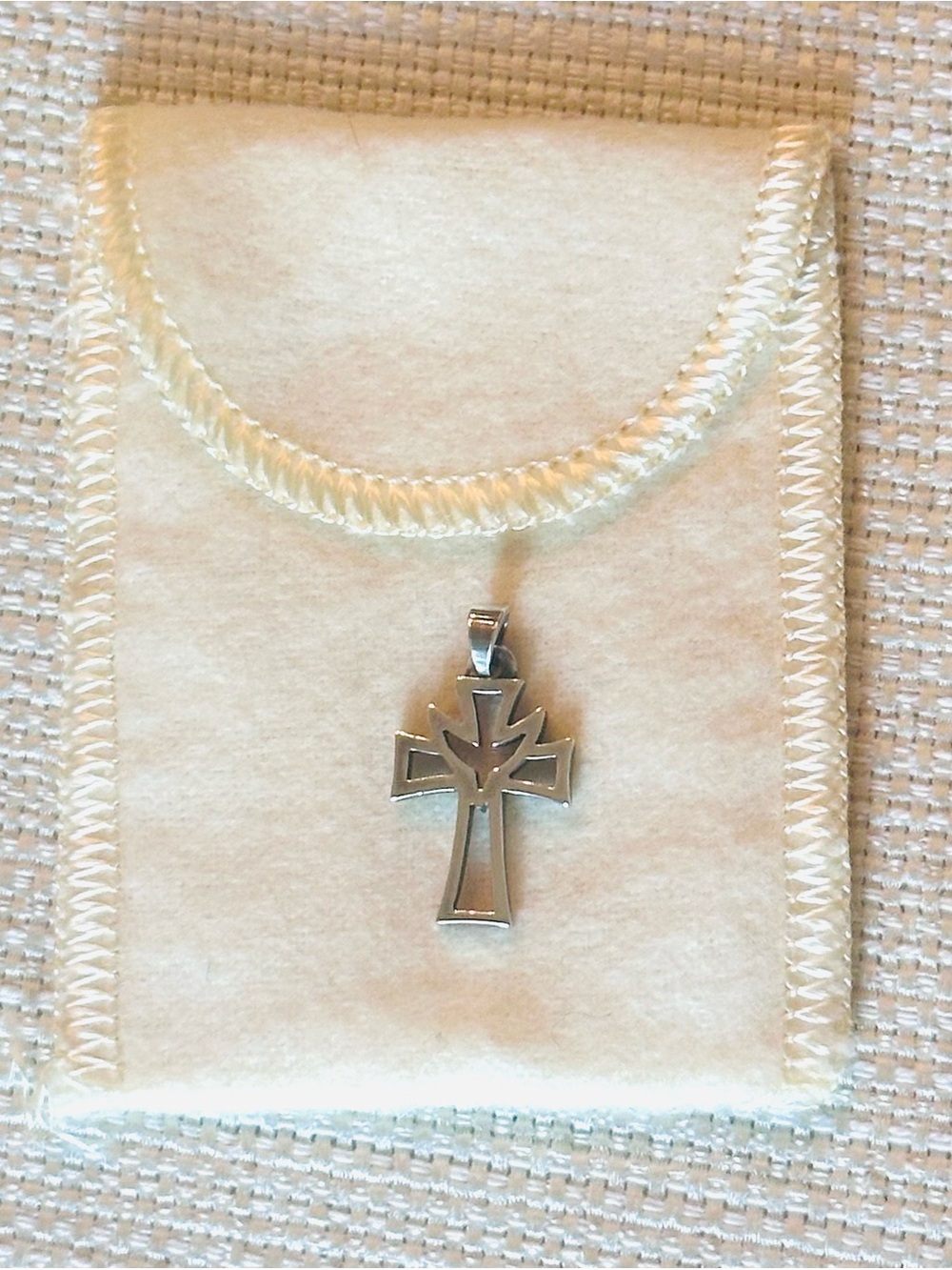 James Avery Silver Dove Cross Pendant